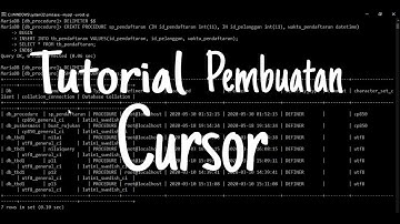[Teknologi Basis Data] Tutorial Membuat Cursor Pada Database