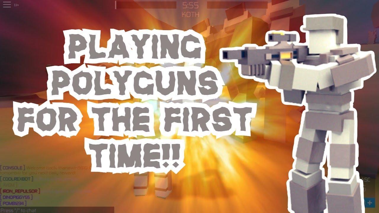 Playing Polyguns For The First Time Youtube - trying out in first person roblox polyguns youtube