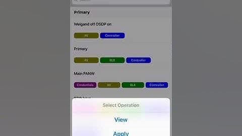 HID Reader Manager Applying Template