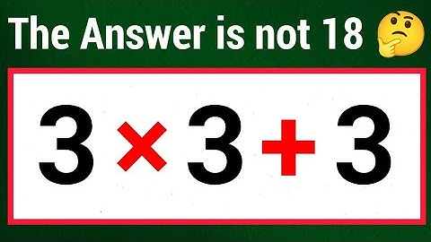 3×3+3=? | Can you solve this Simple Maths problem | Simplify PEDMAS Question 