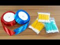 BEST CRAFTING WITH COLOR RIBBON &amp; COTTON BUDS | AMAZING WALL HANGING DECOR IDEA