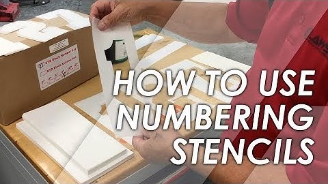 How To Use Screen Printing Numbering Stencils Introduction
