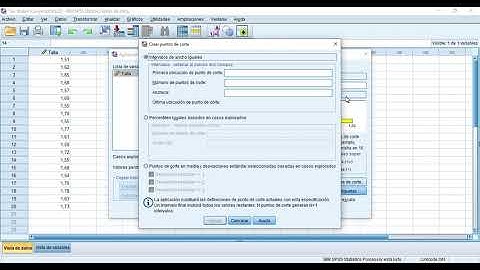 Tabla de Distribución de Frecuencias de una variable cuantitativa continua en SPSS