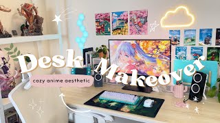 Desk Makeover ✨👩🏻‍💻 🎮 cozy anime aesthetic