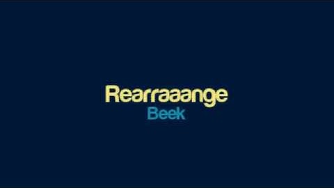 Beek - Rearraaange