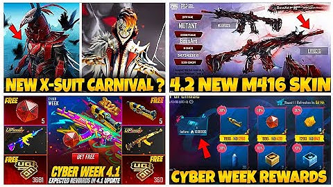 🤯 NEW MUTANT M416 SKIN | NEW CYBER WEEK EVENT & FREE REWARDS | NEW X-SUIT CARNIVAL ? | PUBGM