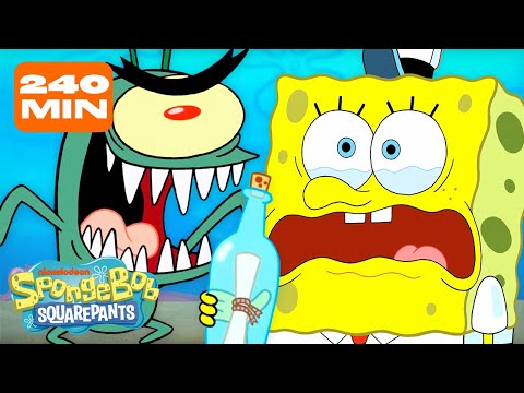 4 HOURS of Plankton Being THIS Close 🤏 | SpongeBob