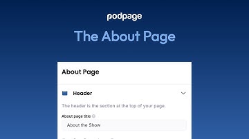 Editing Your About Page in Podpage