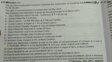 #TYB.COM semester 6#contract costing repeated questions mumbai University question#4#