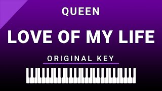 Love Of My Life (Piano Karaoke) Queen