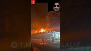 Пожар у станции Buyuk Ipak Yo’li: горит «Максим Горький»