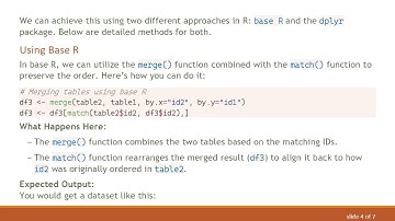 How to Merge Tables in R Without Losing Order of Rows