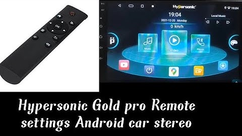 T5 car Stereo Hypersonic gold pro Remote control setting