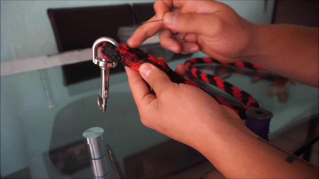 COMO HACER UNA CORREA PARA TU PITBULL O BULLY CON ¡50 PESOS! FACIL Y SENCILLO