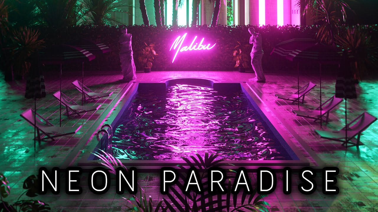 Chill Synth  Synthwave  Chillwave Mix   Neon Paradise  Royalty Free  Copyright Safe Music
