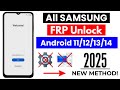 All Samsung FRP Unlock 2025 Android 11/12/13/14 Without Computer | Samsung Google Account Bypass