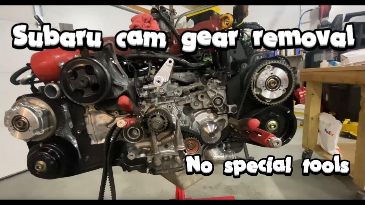 Cam gear removal DOHC Subaru wrx sti ej257 — 2 methods YouTube