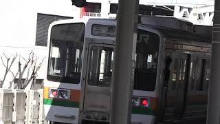 東海道本線２１１系普通列車三島行き静岡駅発車シーン2022.03.06.