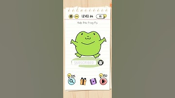 Brain Test level 64 - Help this frog fly