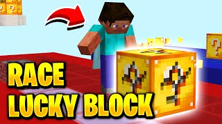 Lucky Blocks RACE MAP in Minecraft PE (Lucky Blocks MOD) screenshot 5