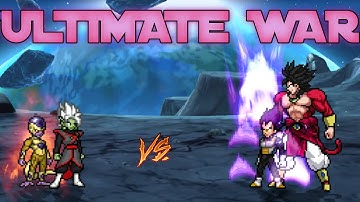 Fused Zamasu & Golden Freeza V2 VS Vegeta & Broly SSJ4 in Jump Force Mugen