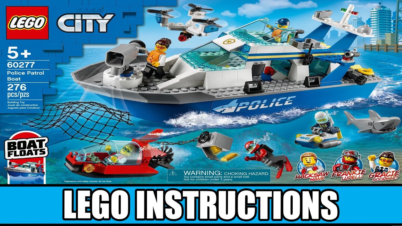 Instructions – Police Patrol Boat – LEGO City - YouTube