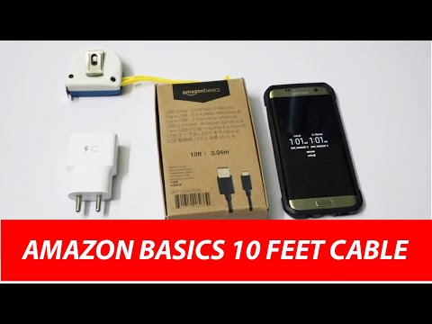 Amazon Basics 10 Feet or 3 Metre Long Best Fast Charging Cable for SMARTPHONES ? (Android & iPhones)