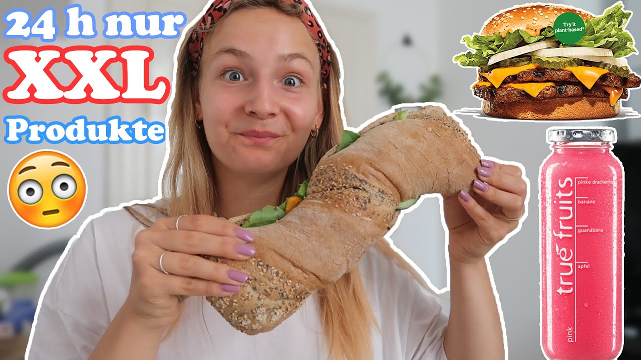 ICH ESSE NUR XXL PRODUKTE😳🍔 (war noch nie so voll, help)
