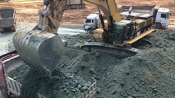 Caterpillar 385C Excavator Loading Mercedes & MAN Trucks - Sotiriadis/Labrianidis Mining Works
