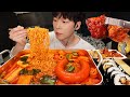 MUKBANG | 직접 만든 불닭볶음면 떡볶이 양념치킨 소세지 먹방 & 레시피 FRIED CHICKEN AND FIRE NOODLES EATING