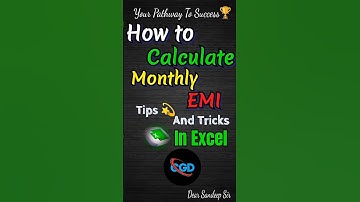 How to calculate monthly emi in excel tips and tricks 💯💫 #exceltips #tutorial #shortvideo