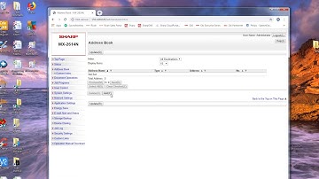 Adding Email Addresses Through The Web Browser Sharp MX-2314, 2614 And MX-3114
