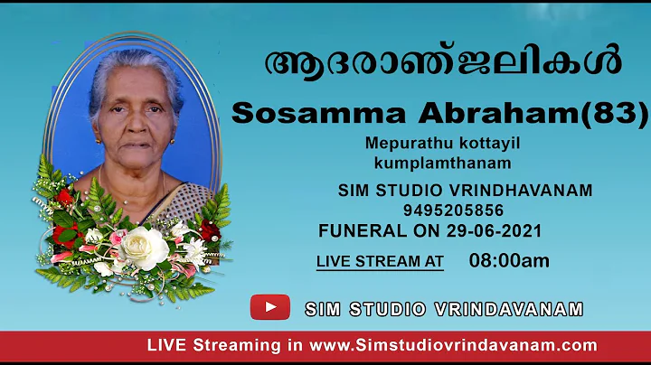 SOSAMMA ABRAHAM (83) MEPARUTHU KOTTAYIL