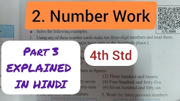 4th Std - Mathematics - Chapter 2 Number work explained in hindi - Part 3 - Maharashtra board