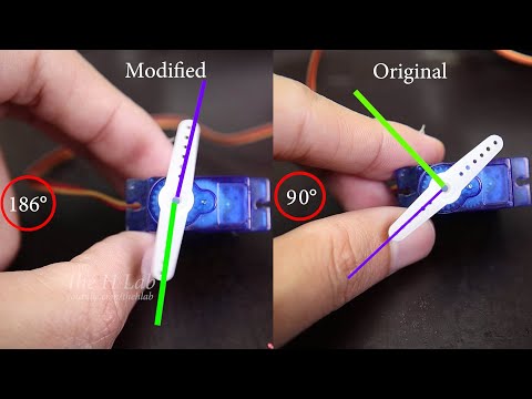 Modify Servo SG90 increase turn angle | The H Lab