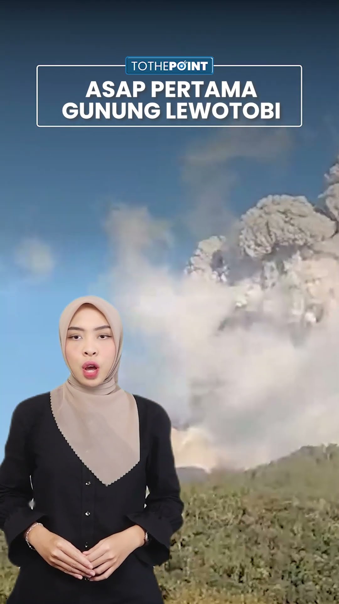 Gunung Lewotobi Laki-laki di Flores Timur NTT Keluarkan Asap Pertama di 2025 Setinggi 2 Kilometer