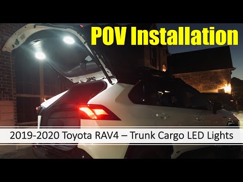 2019-2020 Toyota RAV4 - Trunk Cargo LED Lights POV Installation