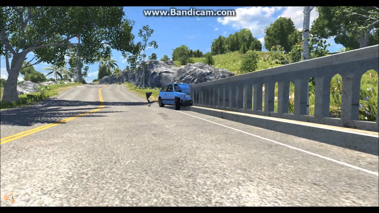 I CRASHED MY CAR INTO A BRIDGE. BeamNG YouTube