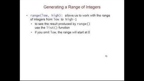 Python: A First Look at Lists; the range() Function