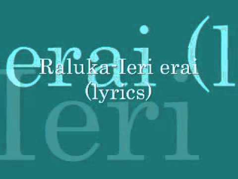 Raluka - Ieri erai (Versuri)