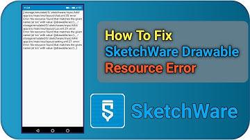 How To Fix SketchWare Drawable Resource Error Problem 100% Working