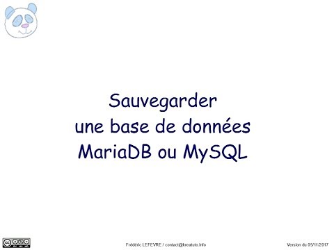 MariaDB / MySQL - Sauvegarder avec mysqldump