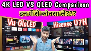 Vu GloLED TV VS Hisense U7H  Hisense U7H VS Vu GloLED TV  Vu VS Hisense 4k TV Comparison