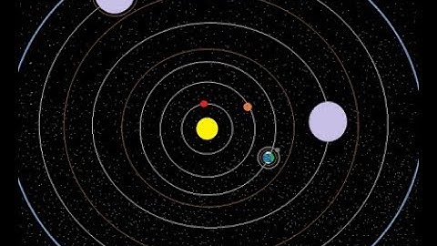 Working and colored Solar System by C language (graphics programming).