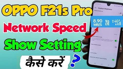 OPPO F21s Pro me net Speed kaise show kare | Oppo f21s Pro Network Speed | oppo f21s pro net Speed