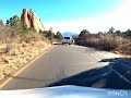 driving around the garden of the gods in Colorado Springs