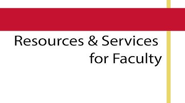 Resources and Services for Faculty from the CCAC Library