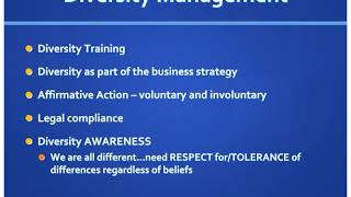 Introduction to Diversity and Diversity Management Part 1