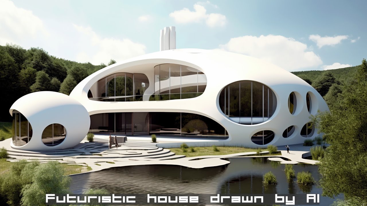 Ball Futuristic house drawn by AI - YouTube