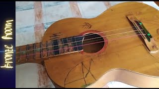 Восстановление старой советской акустической гитары. Restoration of the old Soviet acoustic guitar.